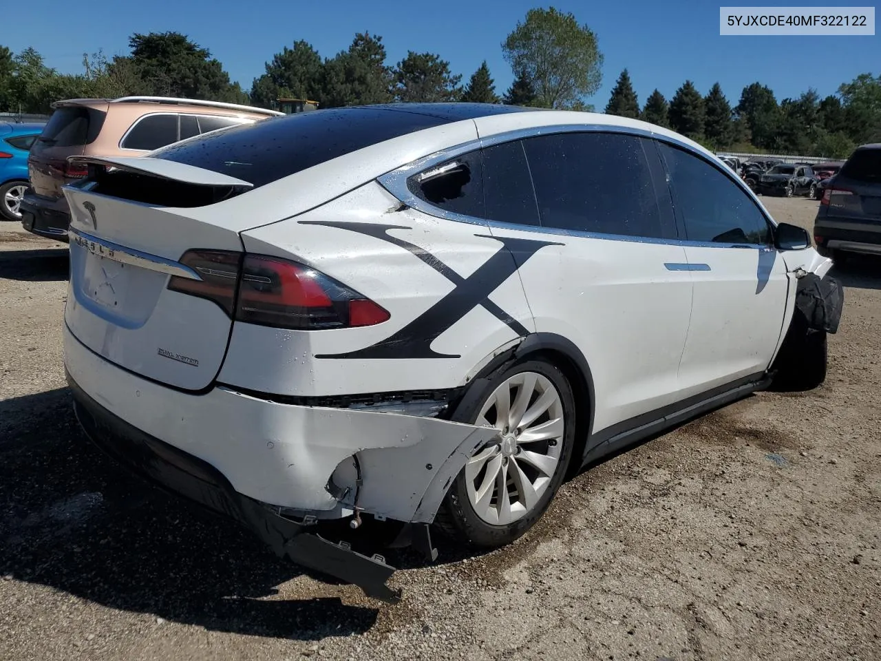 2021 Tesla Model X VIN: 5YJXCDE40MF322122 Lot: 70240524