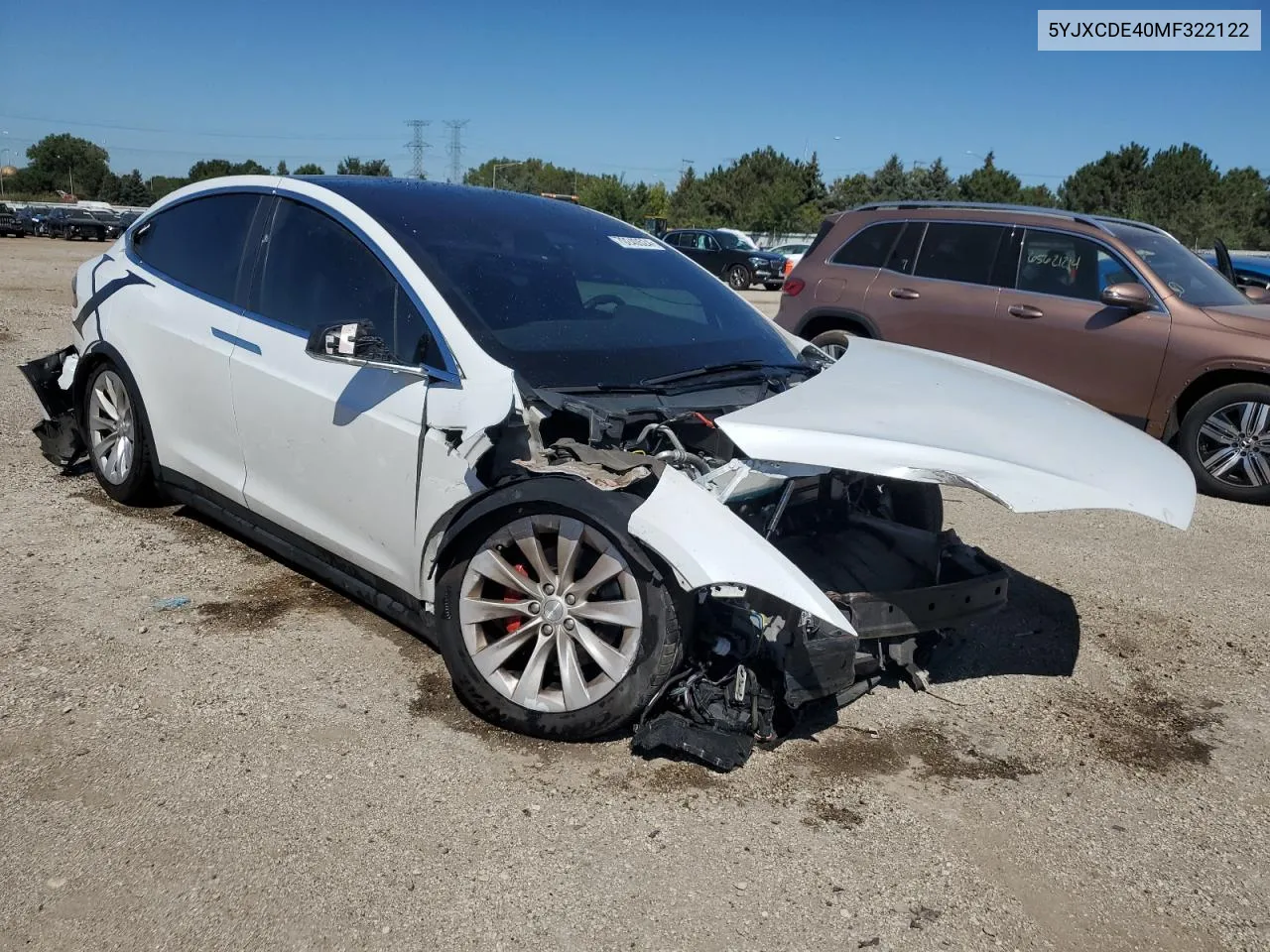 2021 Tesla Model X VIN: 5YJXCDE40MF322122 Lot: 70240524