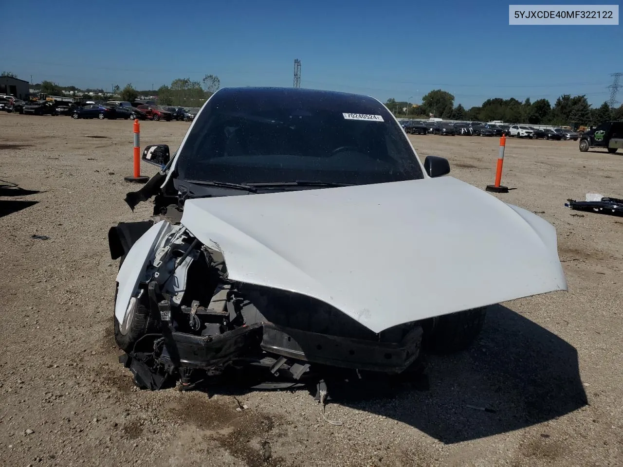 2021 Tesla Model X VIN: 5YJXCDE40MF322122 Lot: 70240524