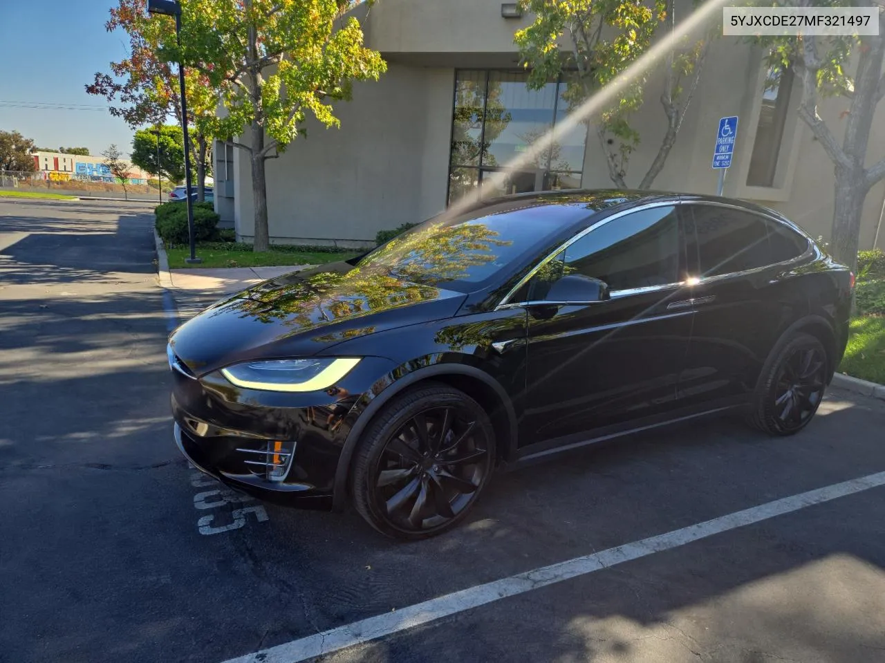 2021 Tesla Model X VIN: 5YJXCDE27MF321497 Lot: 79502564