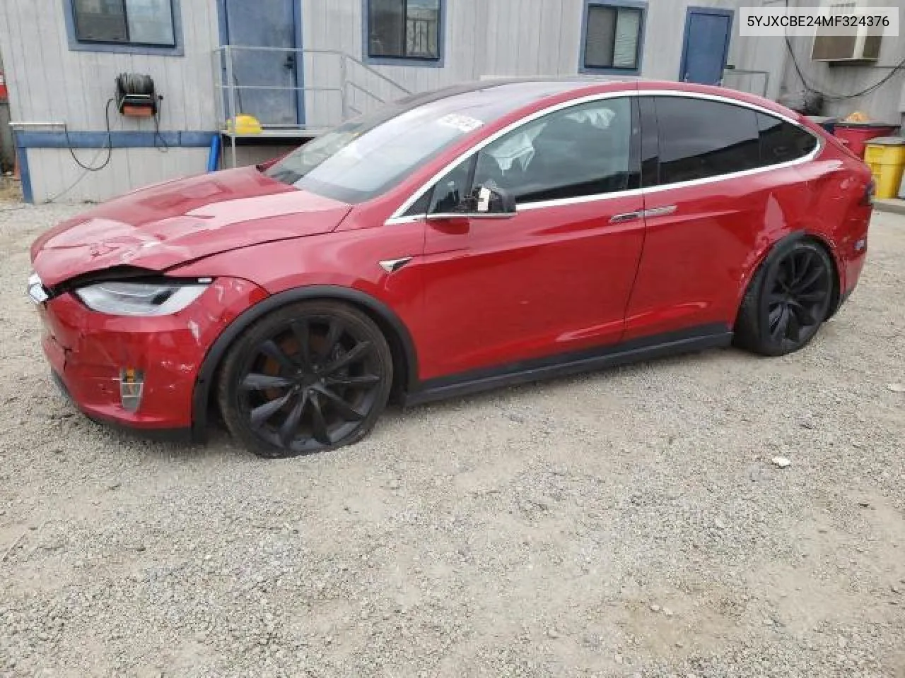 2021 Tesla Model X VIN: 5YJXCBE24MF324376 Lot: 81286344