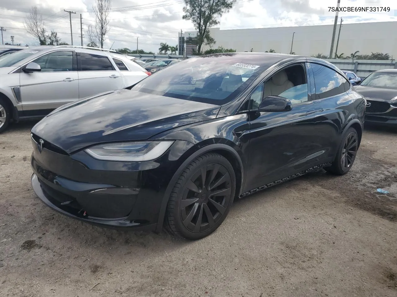 2022 Tesla Model X VIN: 7SAXCBE69NF331749 Lot: 60553274