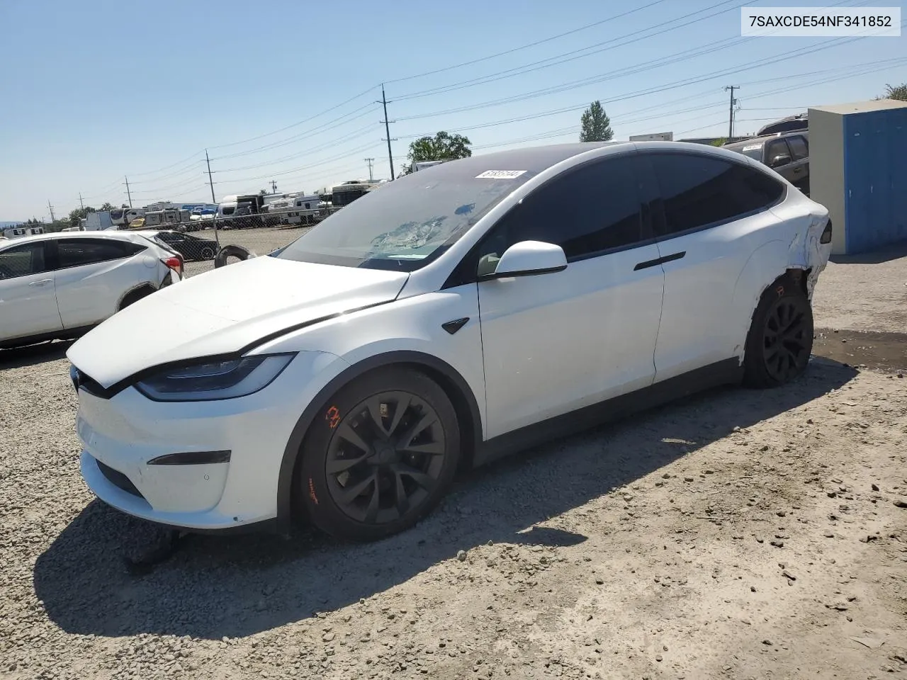 2022 Tesla Model X VIN: 7SAXCDE54NF341852 Lot: 61835144