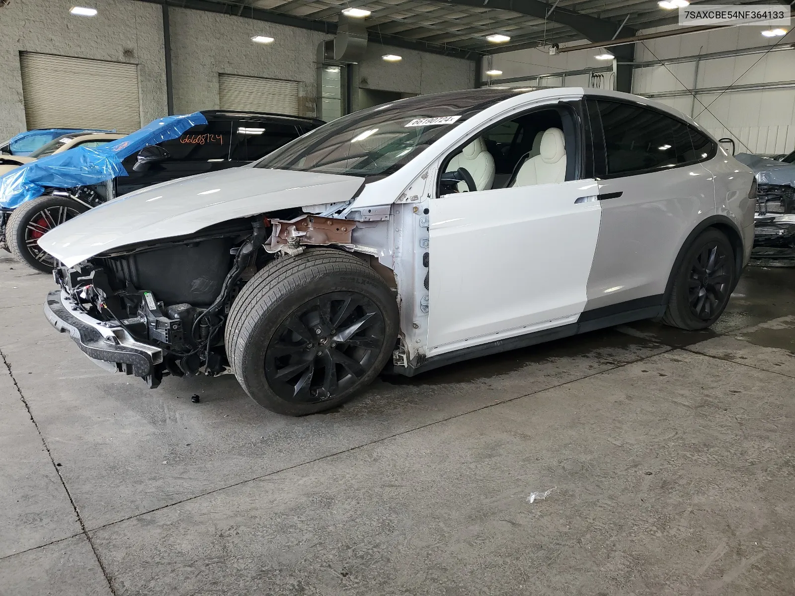 2022 Tesla Model X VIN: 7SAXCBE54NF364133 Lot: 66190724