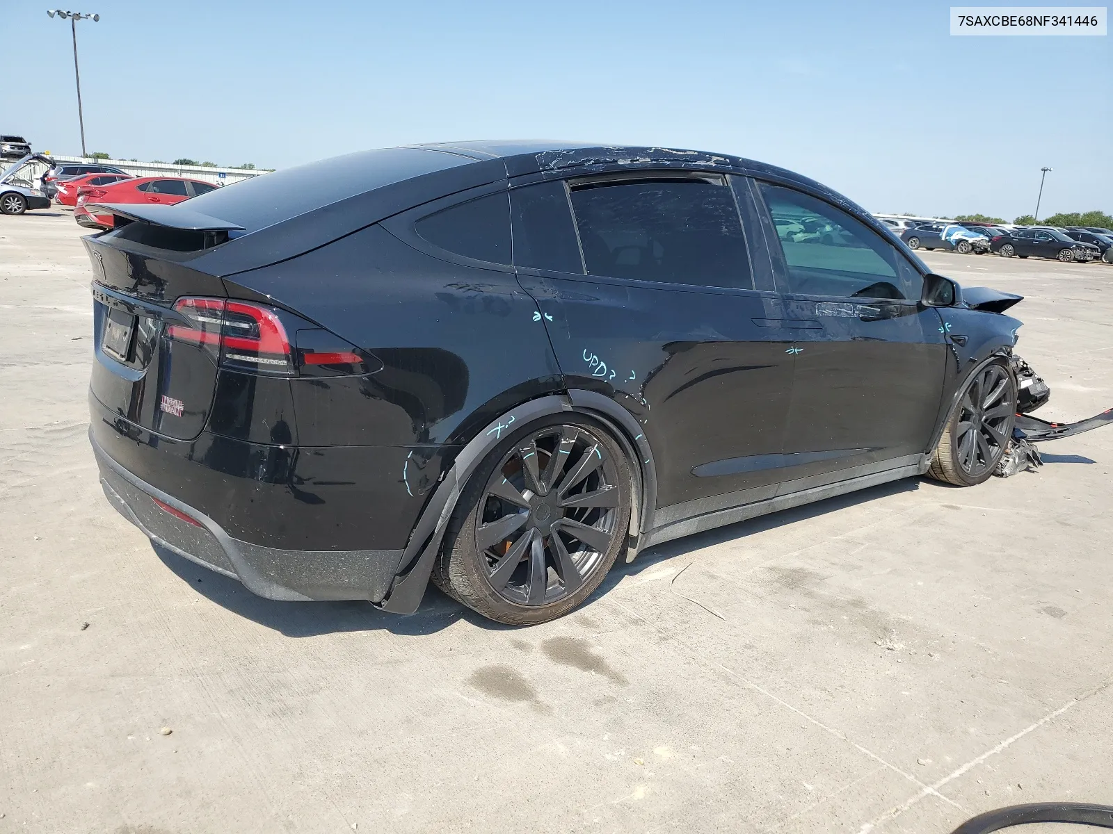 2022 Tesla Model X VIN: 7SAXCBE68NF341446 Lot: 66461204