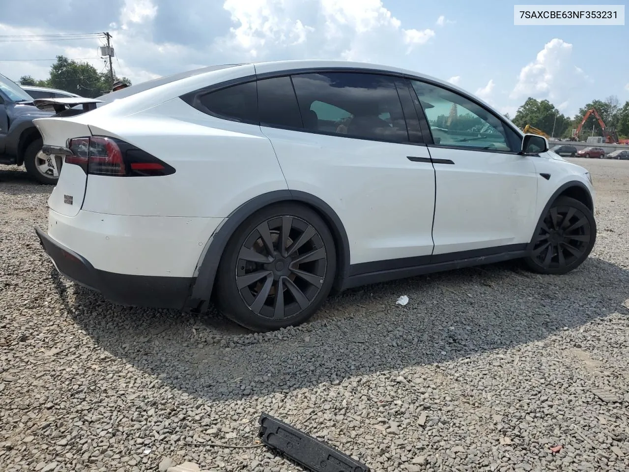 2022 Tesla Model X VIN: 7SAXCBE63NF353231 Lot: 68967124