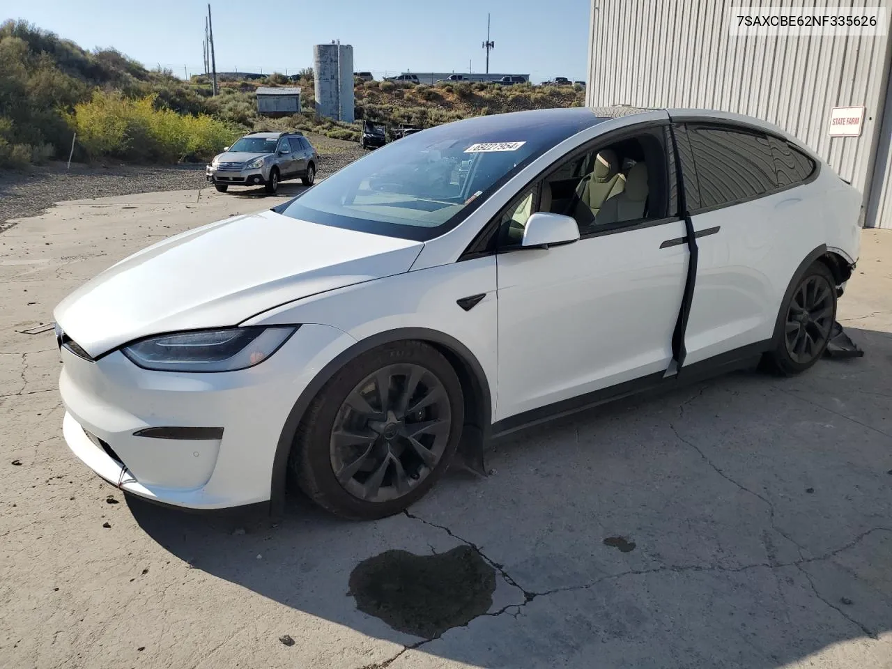 2022 Tesla Model X VIN: 7SAXCBE62NF335626 Lot: 69227954