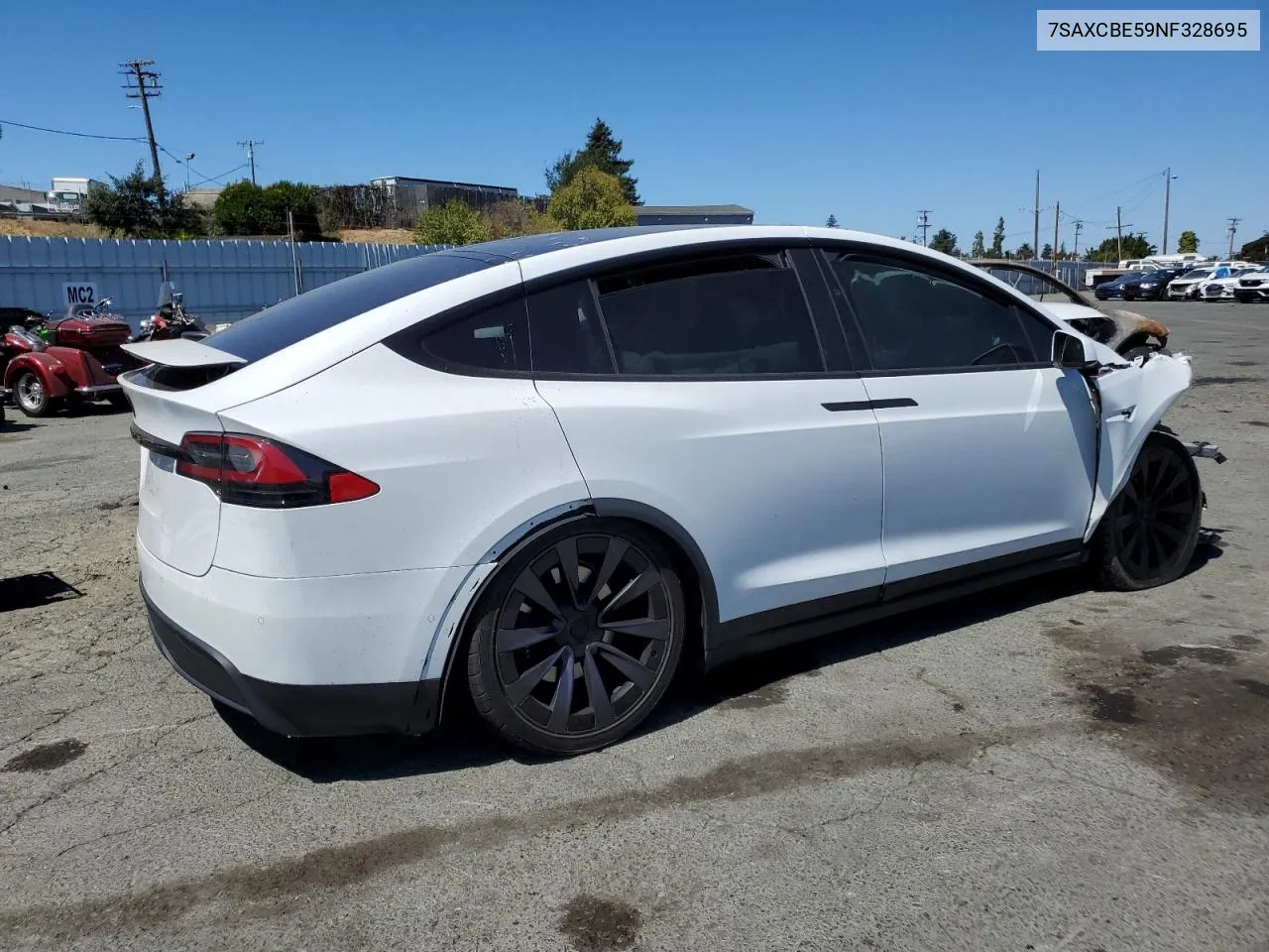 2022 Tesla Model X VIN: 7SAXCBE59NF328695 Lot: 70235134