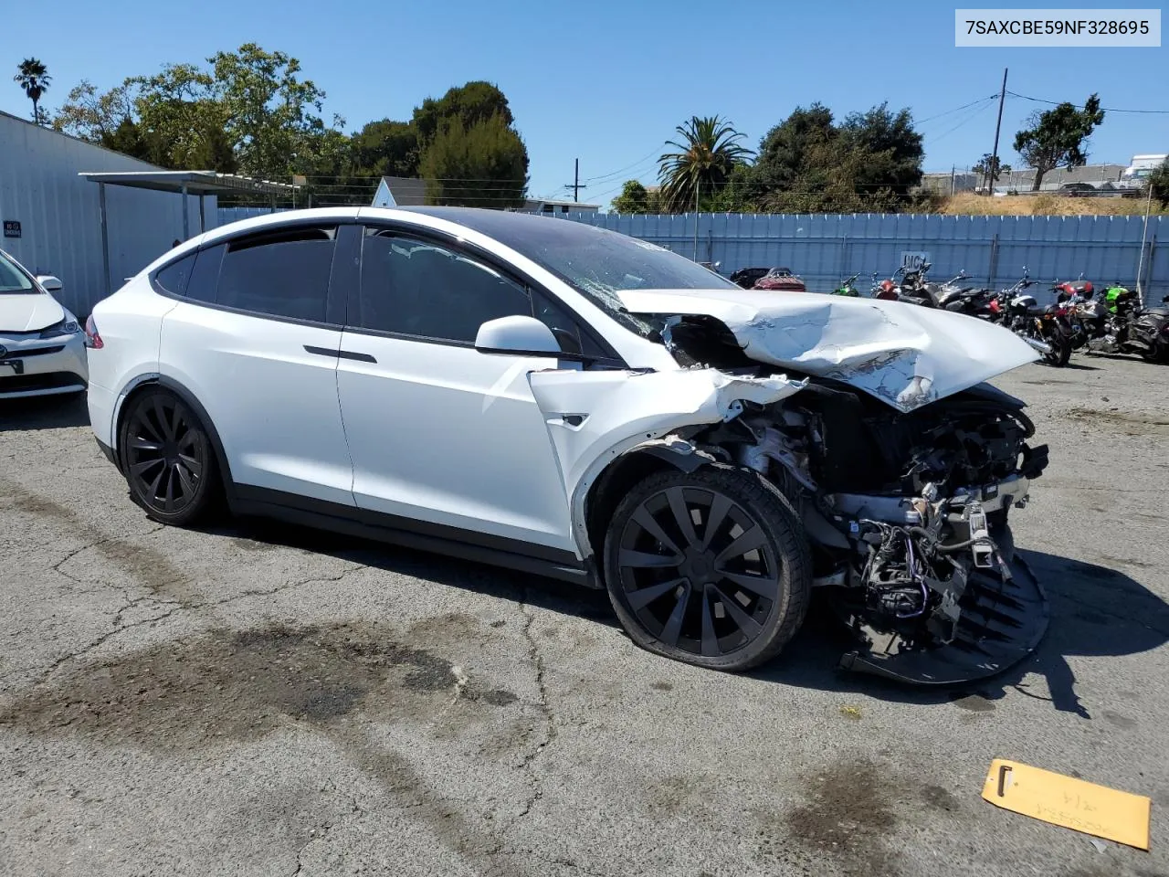 2022 Tesla Model X VIN: 7SAXCBE59NF328695 Lot: 70235134