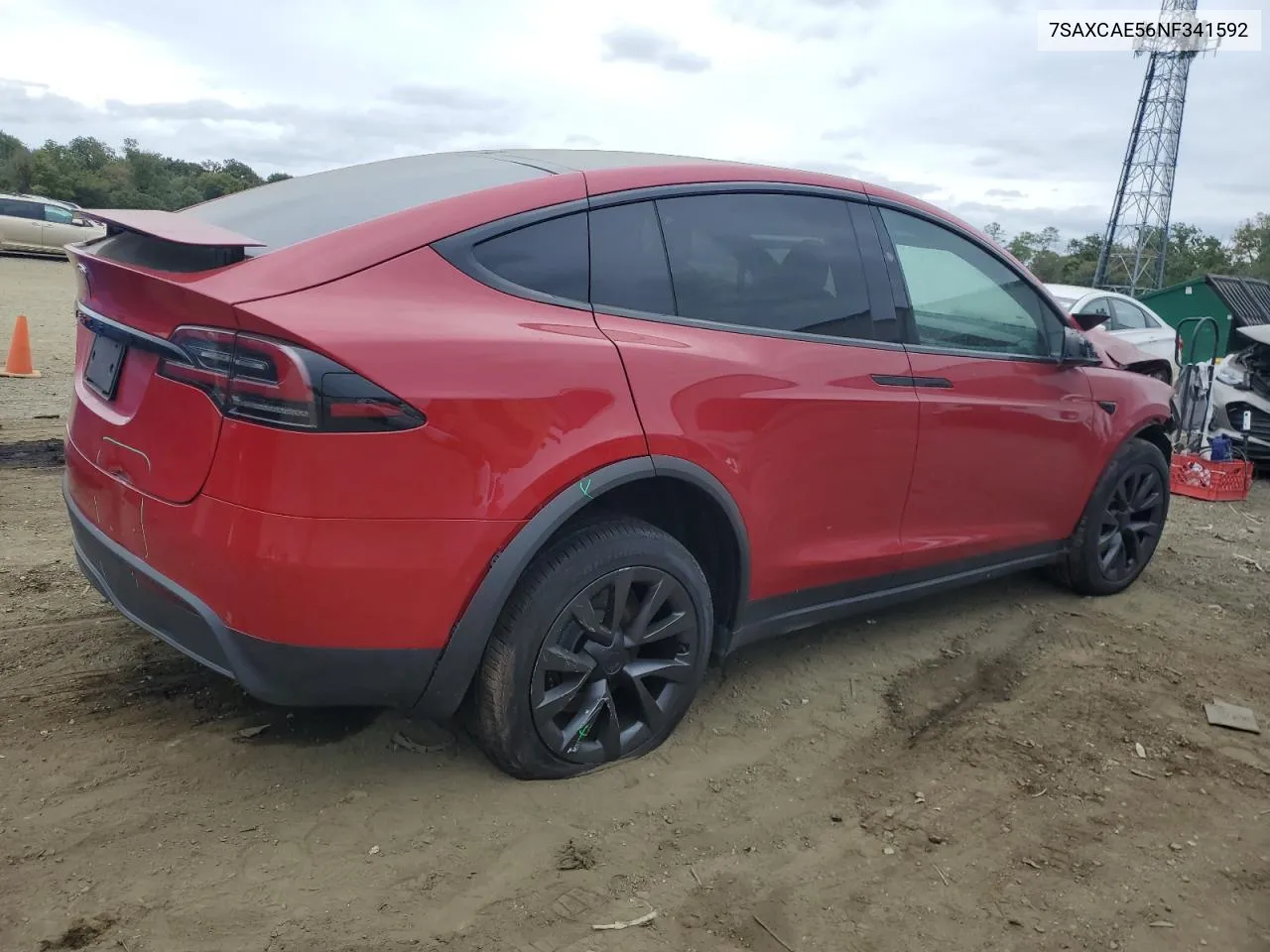 2022 Tesla Model X VIN: 7SAXCAE56NF341592 Lot: 72616384