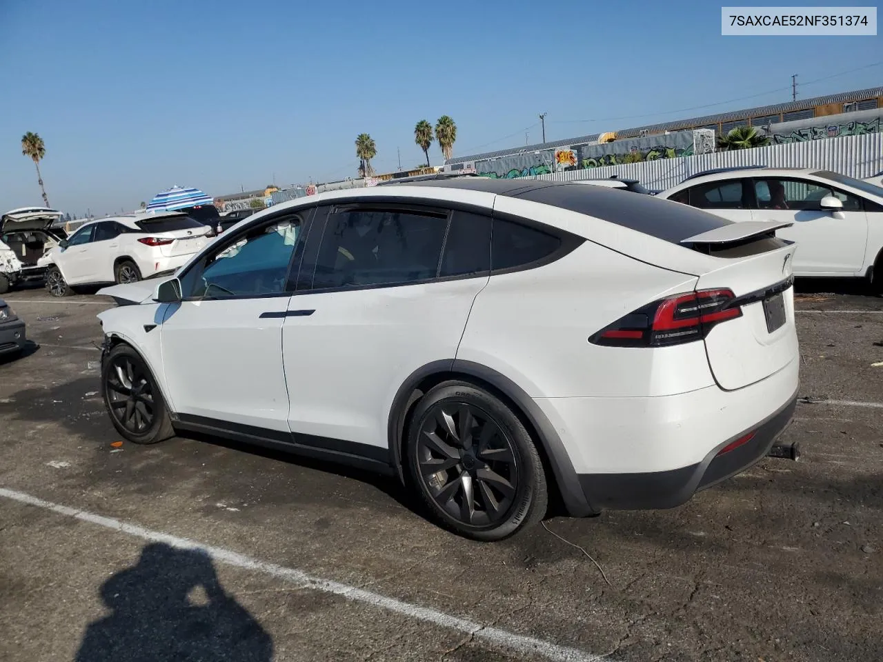 2022 Tesla Model X VIN: 7SAXCAE52NF351374 Lot: 73922554