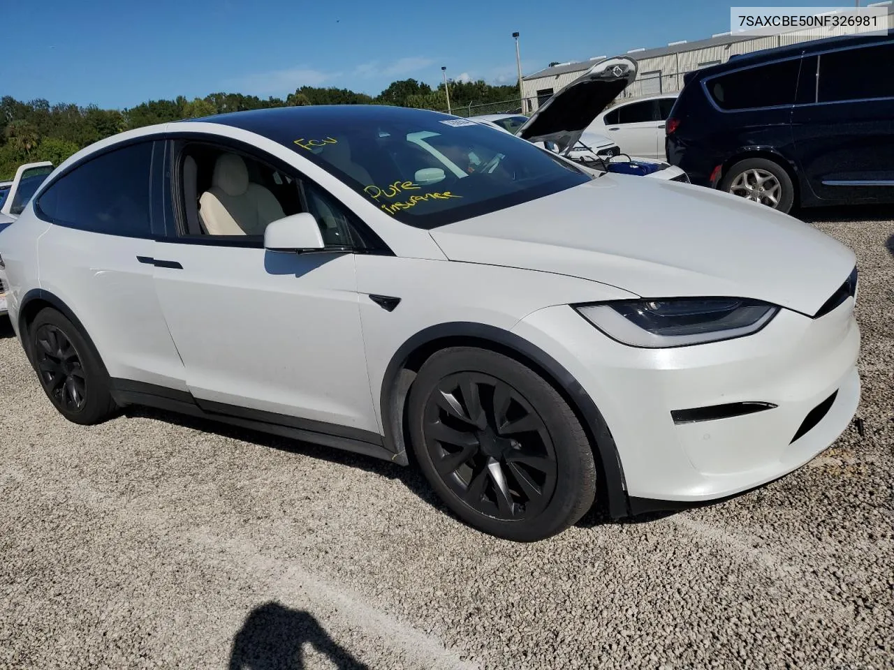 2022 Tesla Model X VIN: 7SAXCBE50NF326981 Lot: 74288504