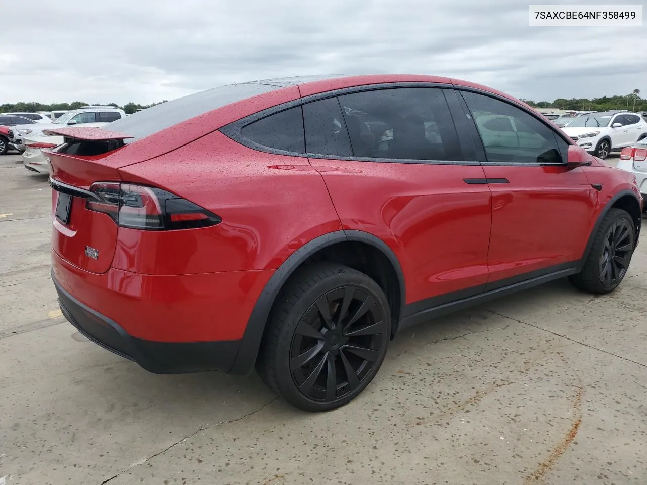 2022 Tesla Model X VIN: 7SAXCBE64NF358499 Lot: 74632304