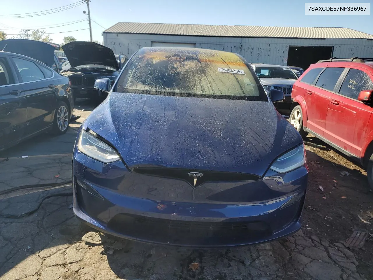 2022 Tesla Model X VIN: 7SAXCDE57NF336967 Lot: 76068234