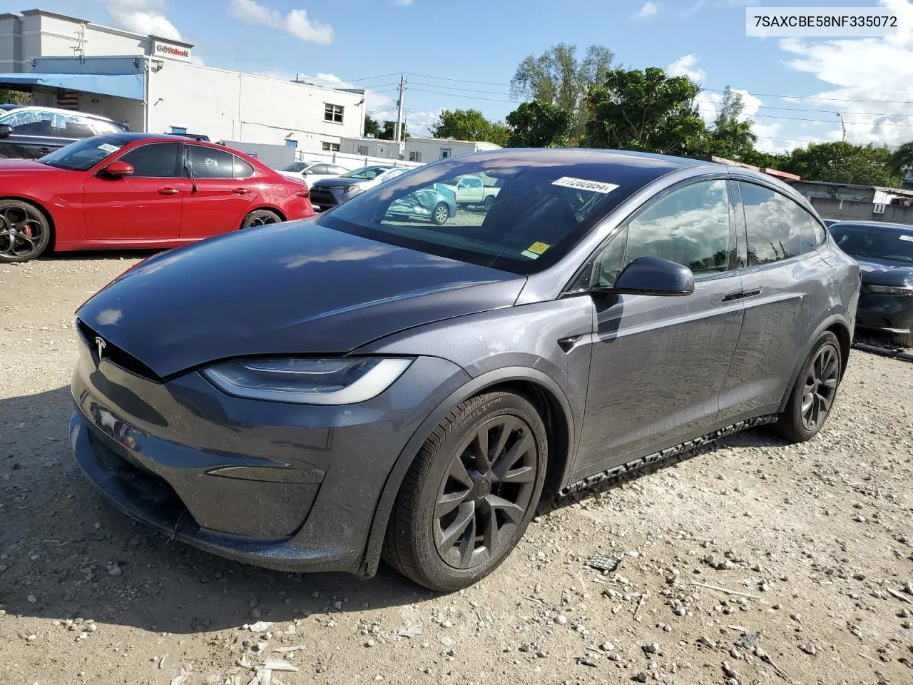 2022 Tesla Model X VIN: 7SAXCBE58NF335072 Lot: 77202054