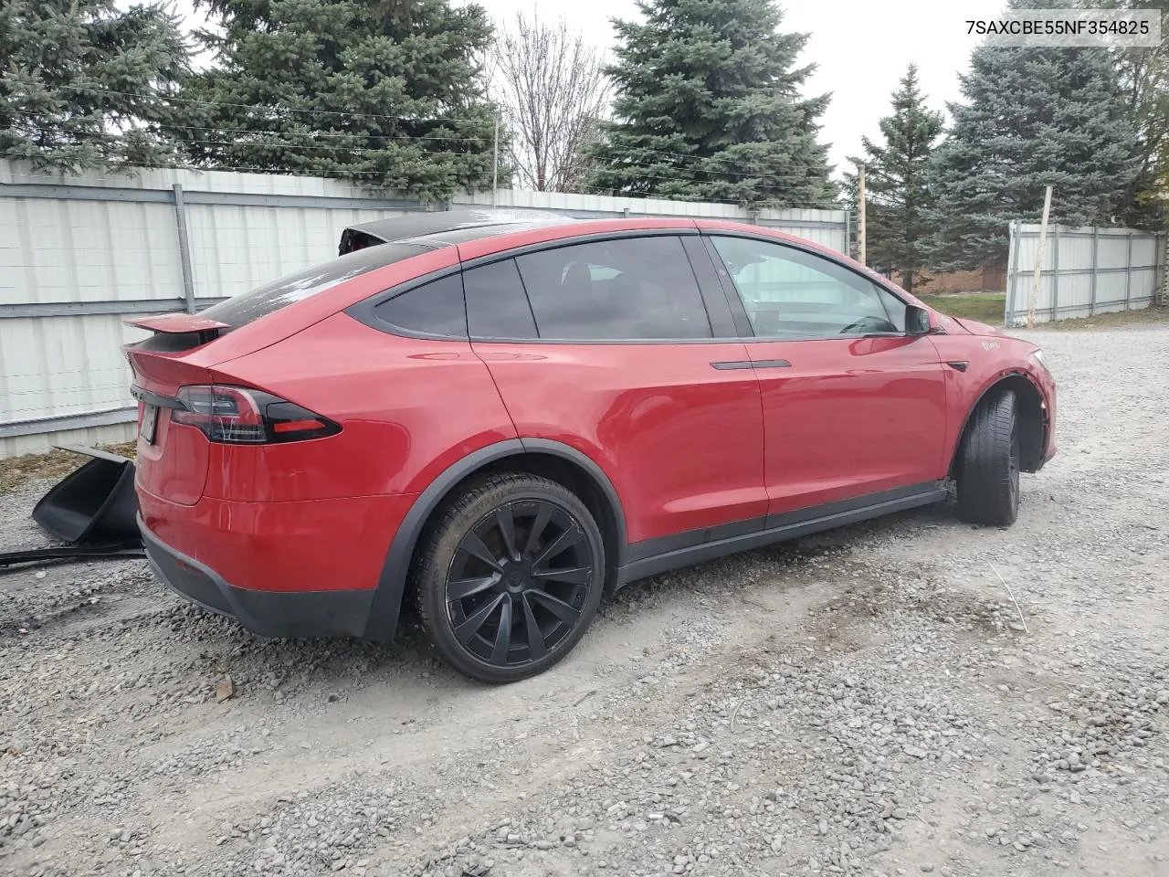 2022 Tesla Model X VIN: 7SAXCBE55NF354825 Lot: 77630584