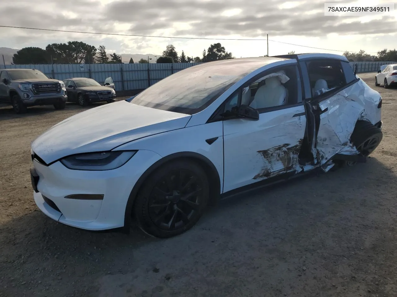 2022 Tesla Model X VIN: 7SAXCAE59NF349511 Lot: 78448924