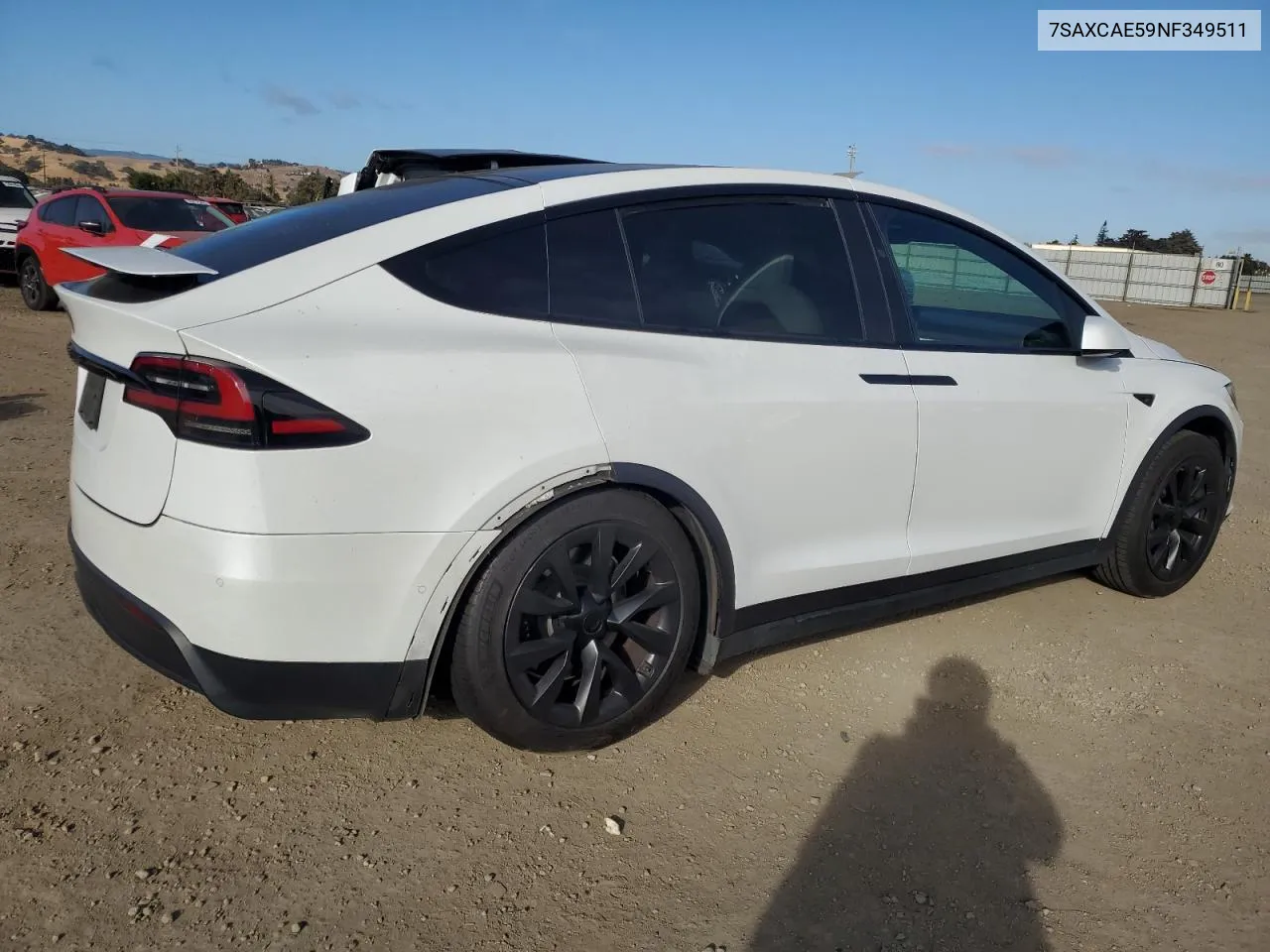 2022 Tesla Model X VIN: 7SAXCAE59NF349511 Lot: 78448924