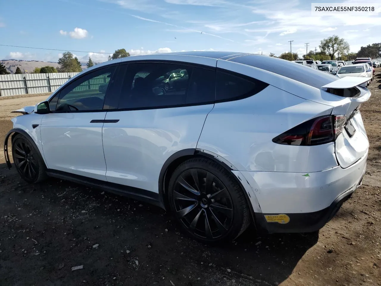 2022 Tesla Model X VIN: 7SAXCAE55NF350218 Lot: 78998214