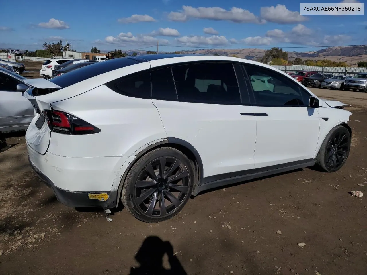 2022 Tesla Model X VIN: 7SAXCAE55NF350218 Lot: 78998214