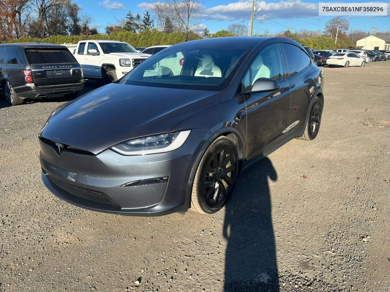 2022 Tesla Model X VIN: 7SAXCBE61NF358296 Lot: 80233304