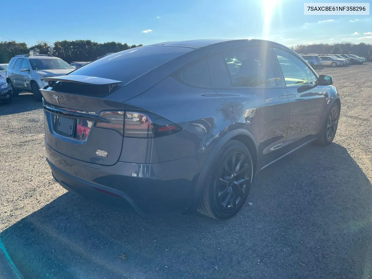 2022 Tesla Model X VIN: 7SAXCBE61NF358296 Lot: 80233304