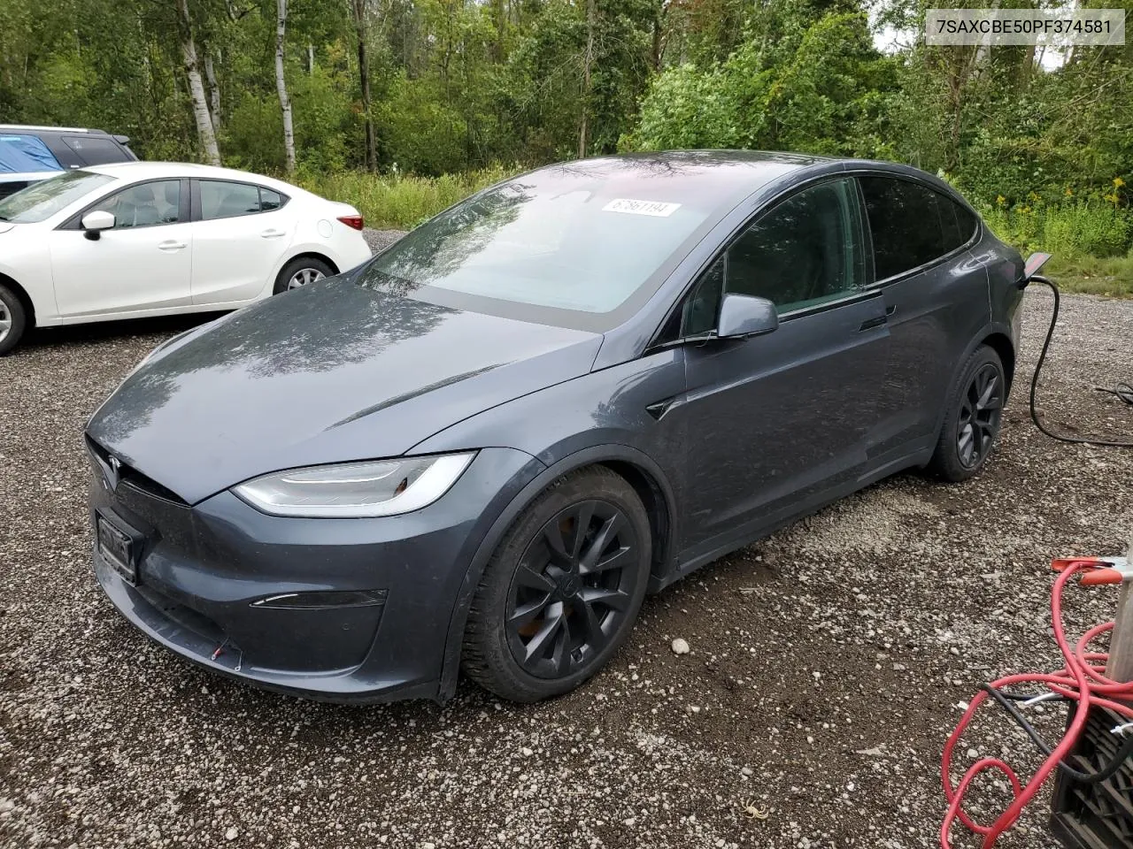 2023 Tesla Model X VIN: 7SAXCBE50PF374581 Lot: 67861194