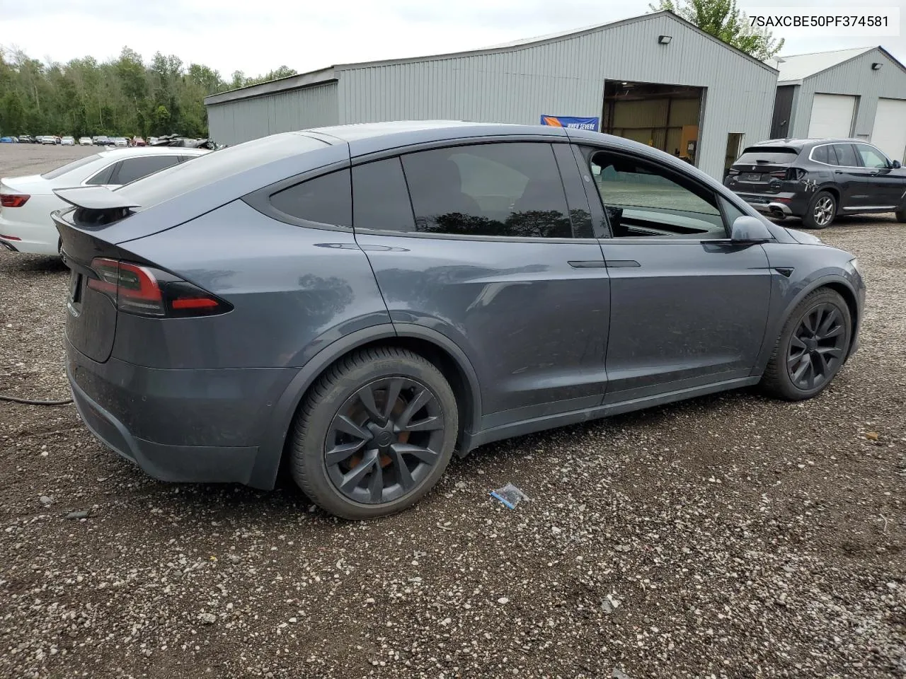 2023 Tesla Model X VIN: 7SAXCBE50PF374581 Lot: 67861194