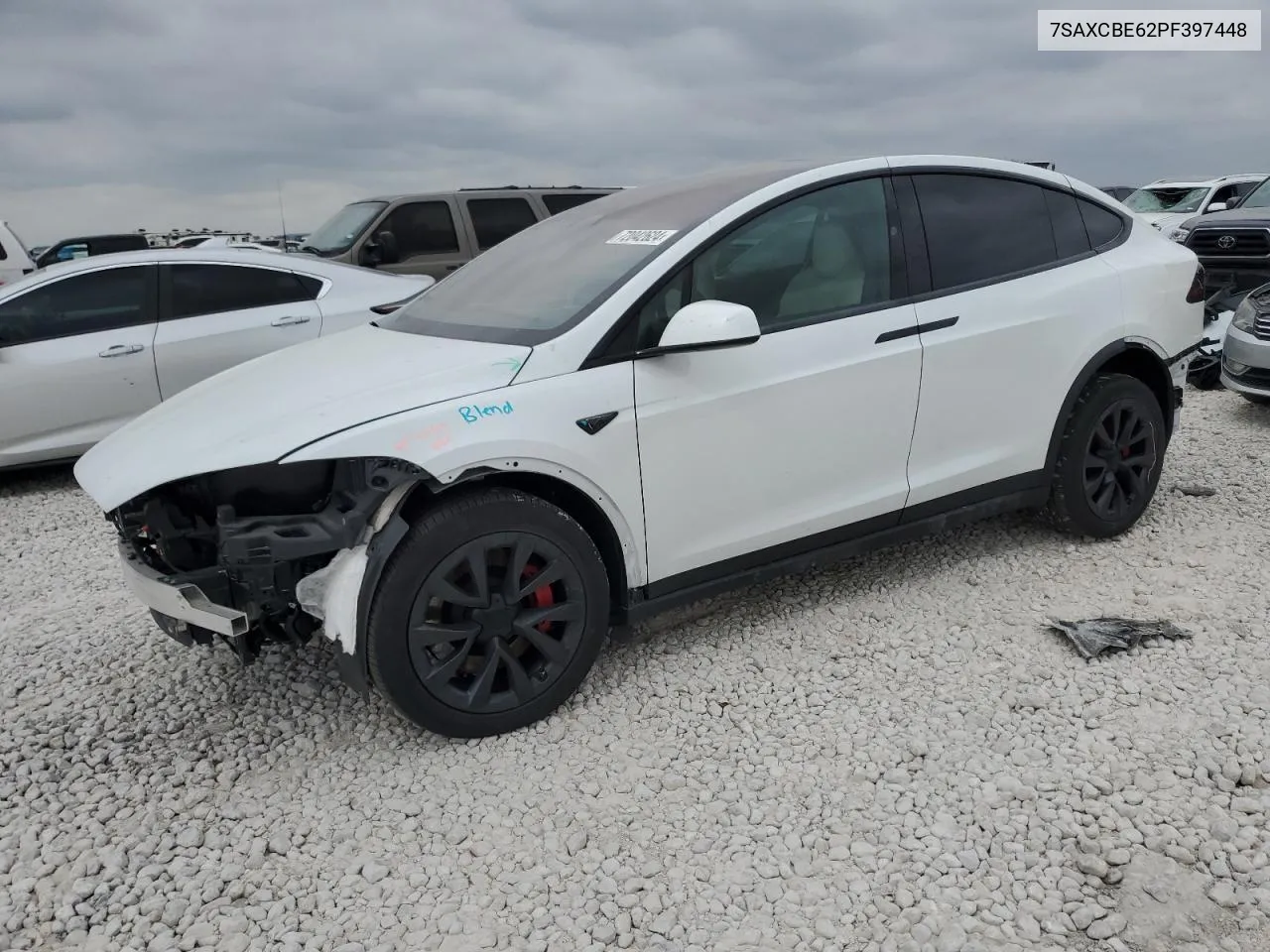 2023 Tesla Model X VIN: 7SAXCBE62PF397448 Lot: 72042624