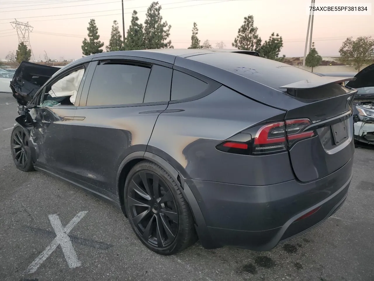 2023 Tesla Model X VIN: 7SAXCBE55PF381834 Lot: 77000564