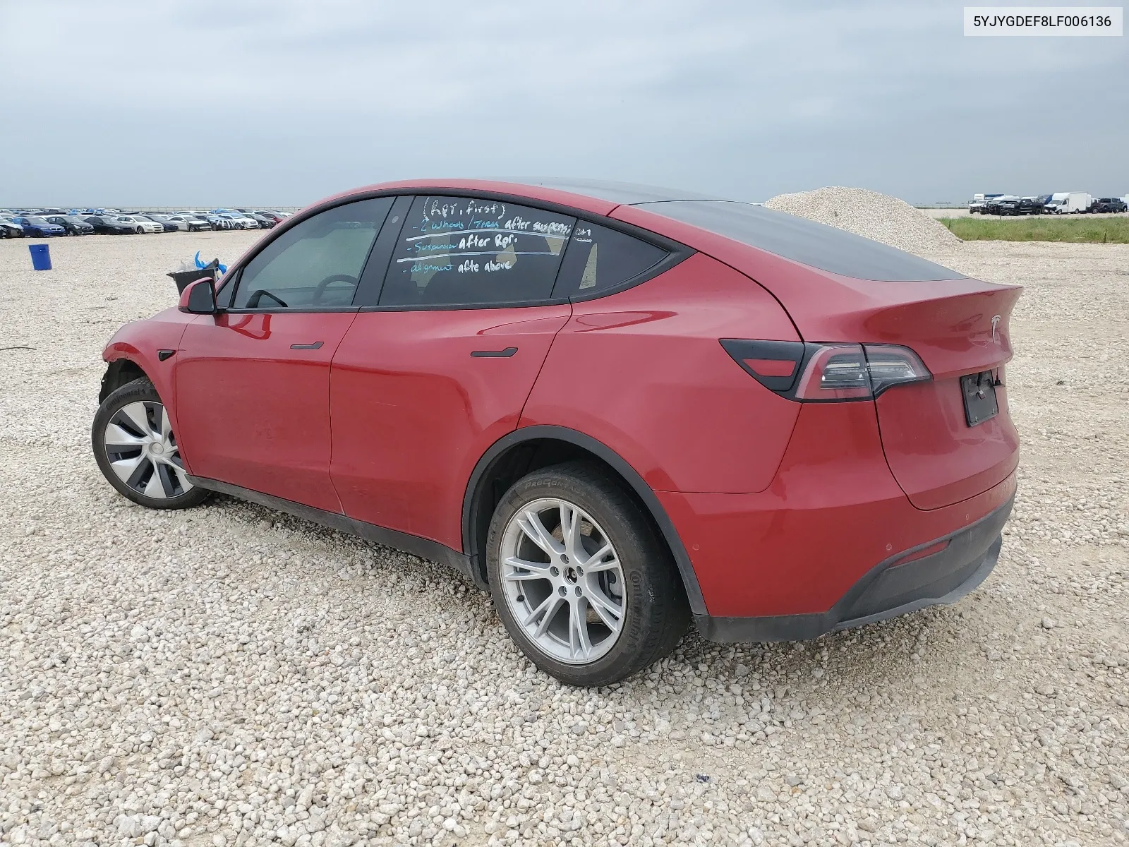 2020 Tesla Model Y VIN: 5YJYGDEF8LF006136 Lot: 50377654