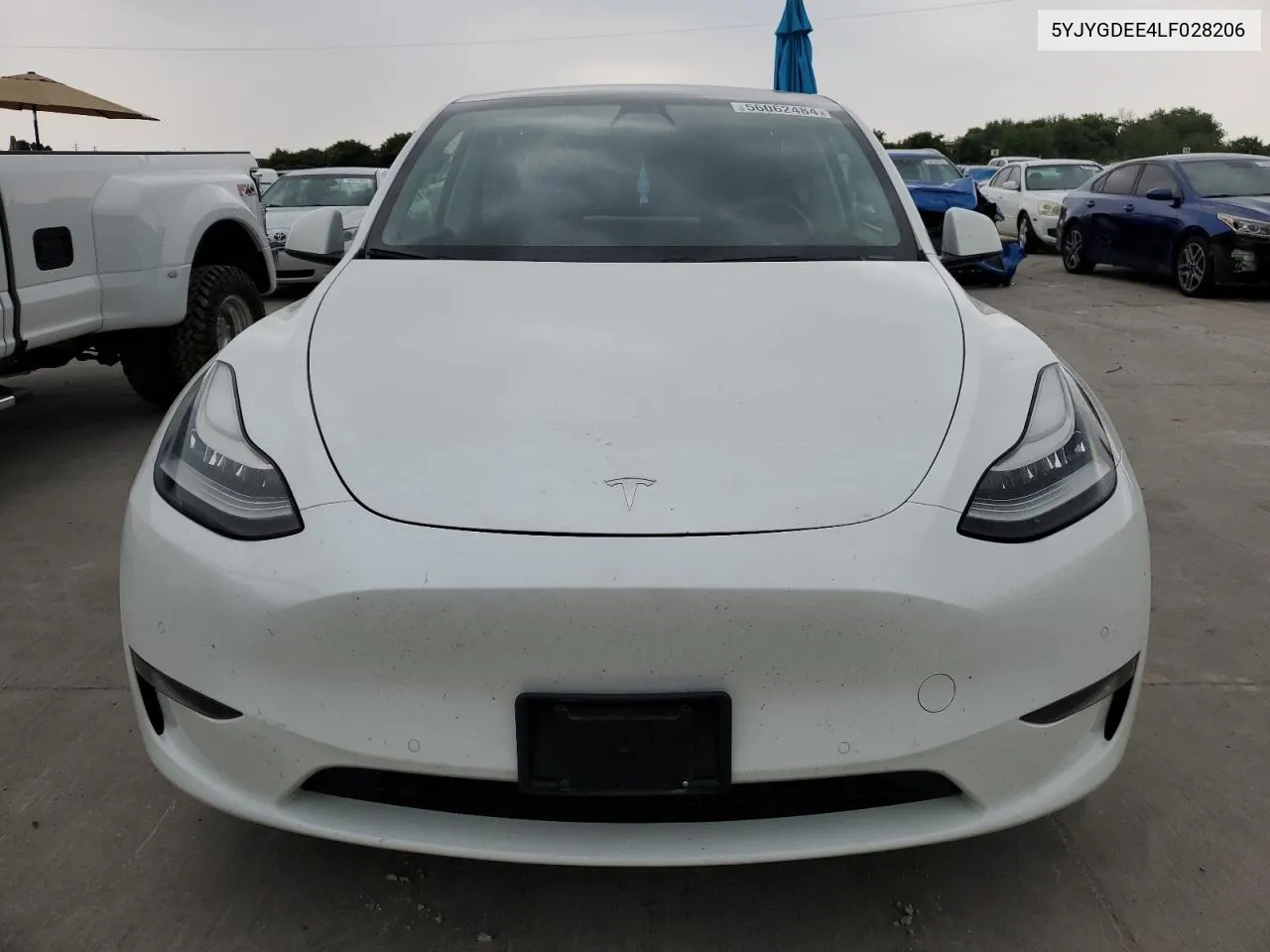 2020 Tesla Model Y VIN: 5YJYGDEE4LF028206 Lot: 56062484