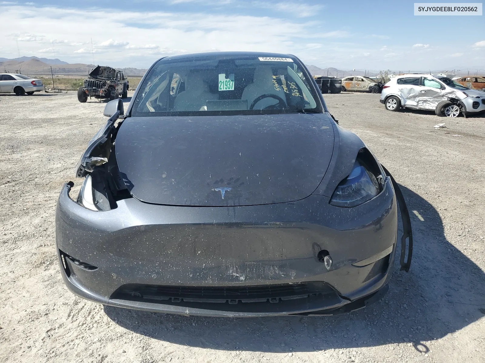 2020 Tesla Model Y VIN: 5YJYGDEE8LF020562 Lot: 56440884