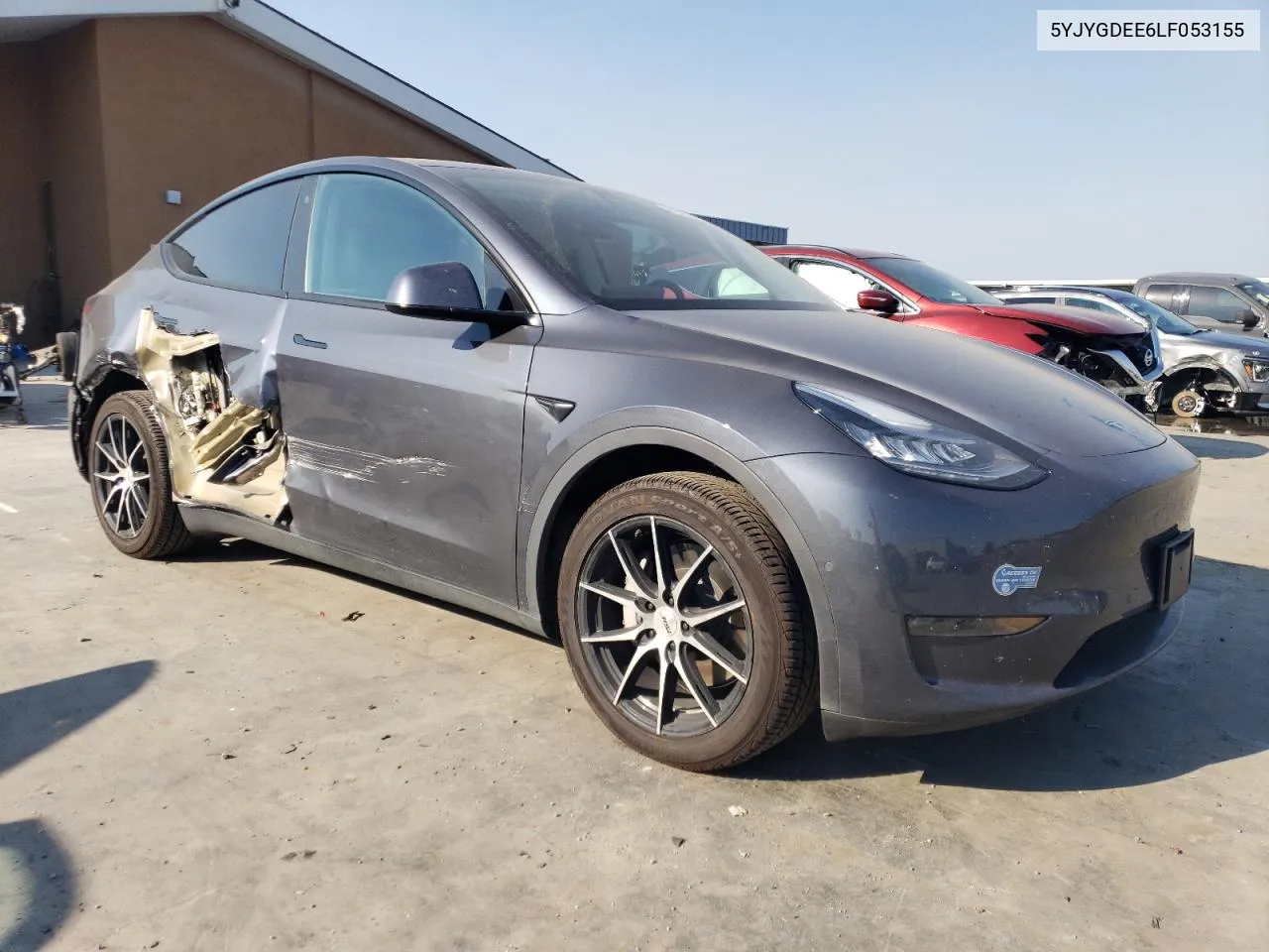 2020 Tesla Model Y VIN: 5YJYGDEE6LF053155 Lot: 61317604