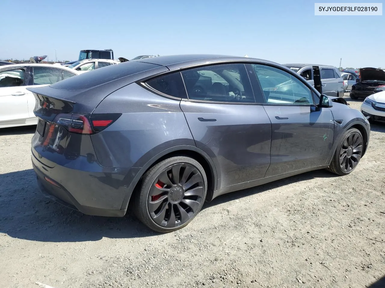 2020 Tesla Model Y VIN: 5YJYGDEF3LF028190 Lot: 66512664