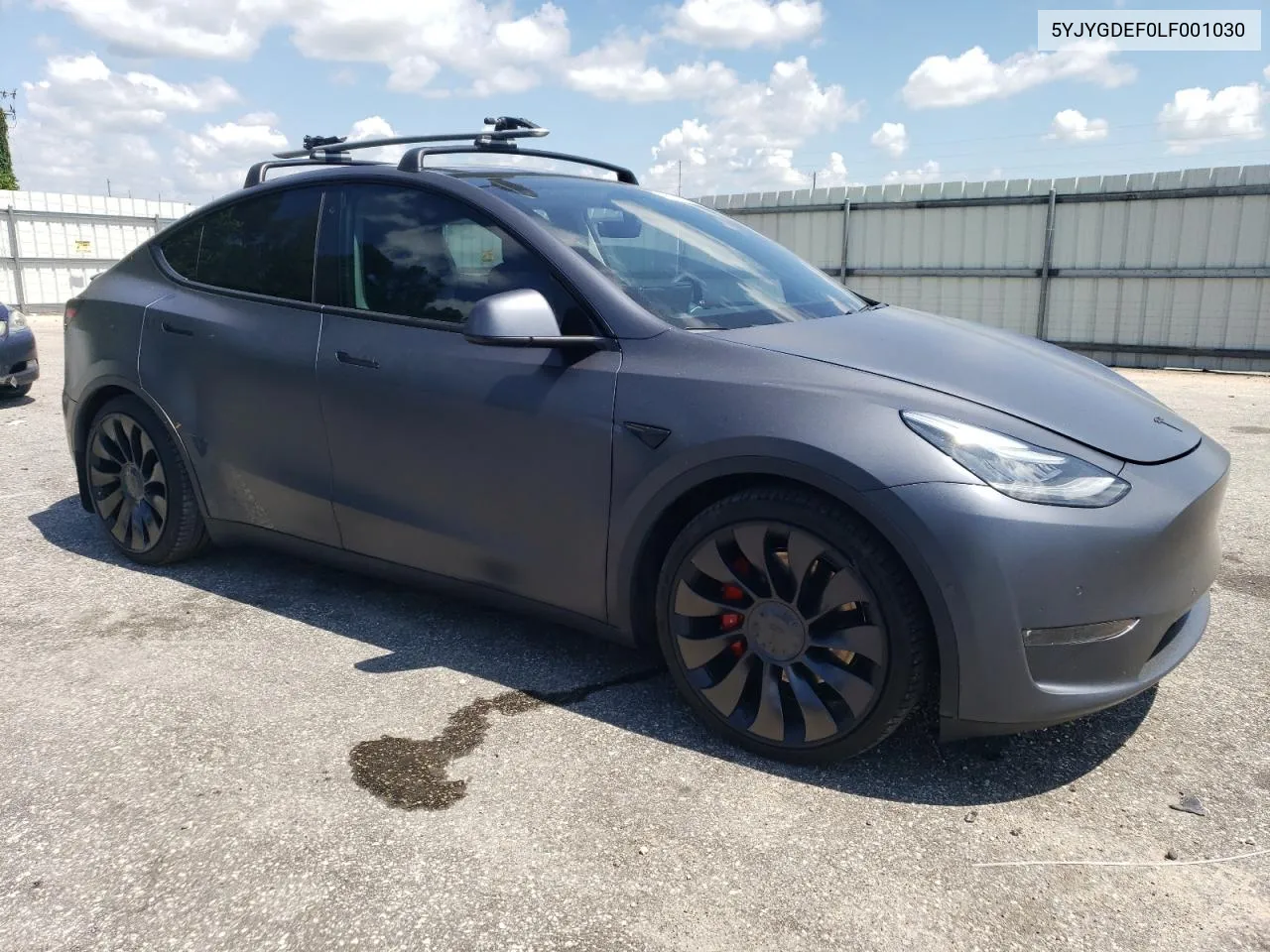 2020 Tesla Model Y VIN: 5YJYGDEF0LF001030 Lot: 68080834