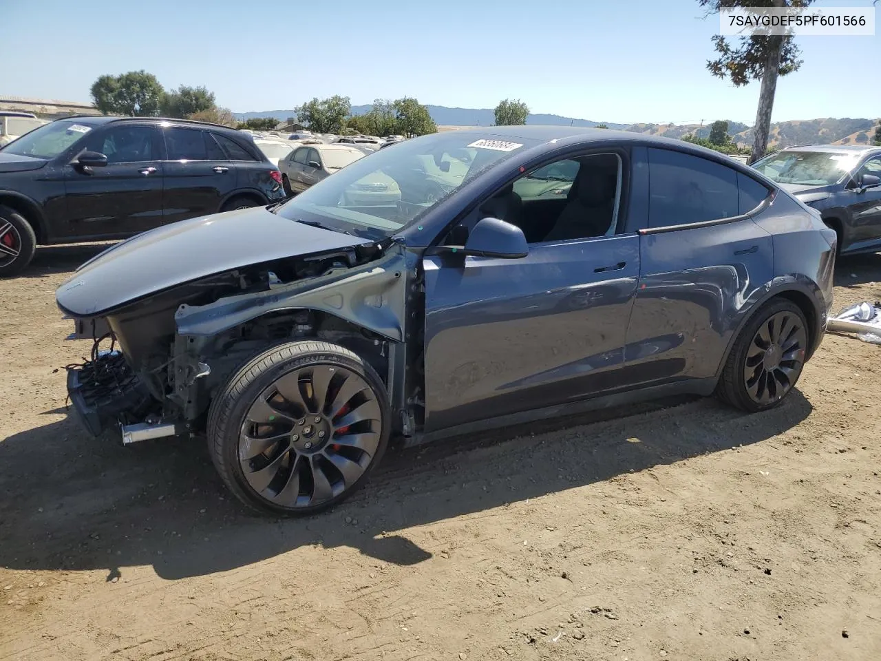 2020 Tesla Model Y VIN: 7SAYGDEF5PF601566 Lot: 68360684