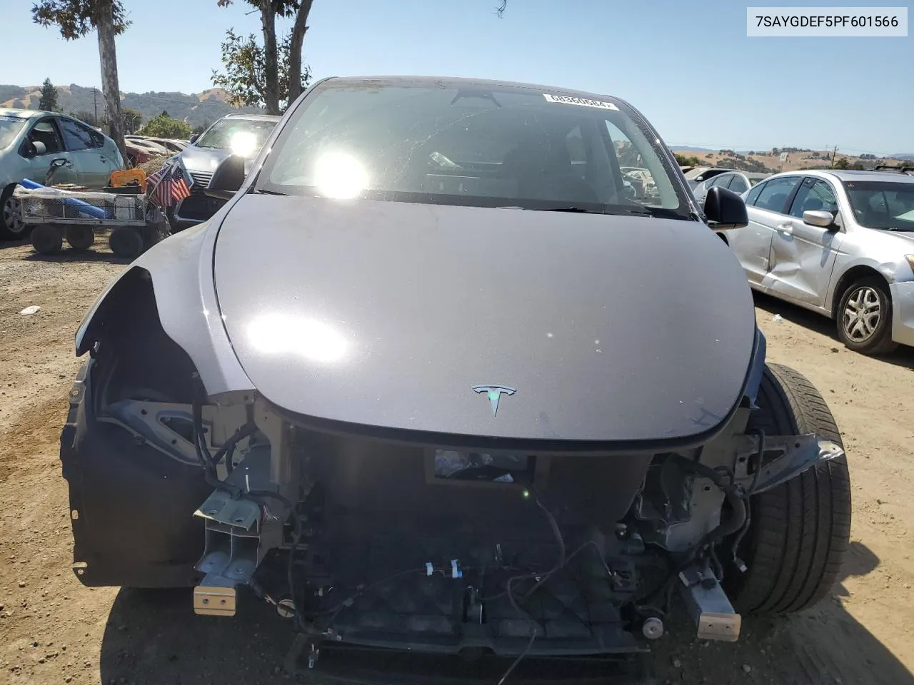 2020 Tesla Model Y VIN: 7SAYGDEF5PF601566 Lot: 68360684