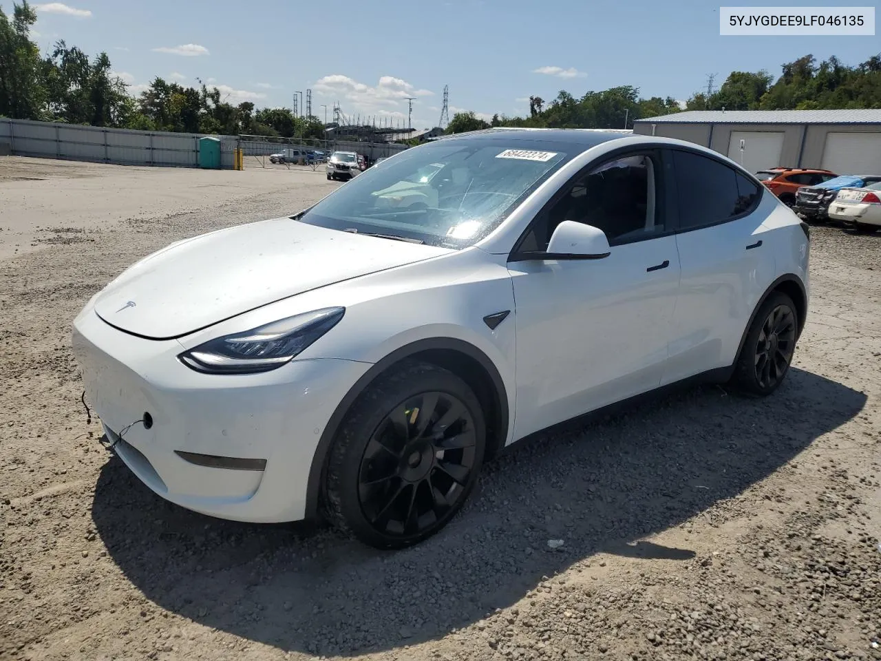 2020 Tesla Model Y VIN: 5YJYGDEE9LF046135 Lot: 68422374