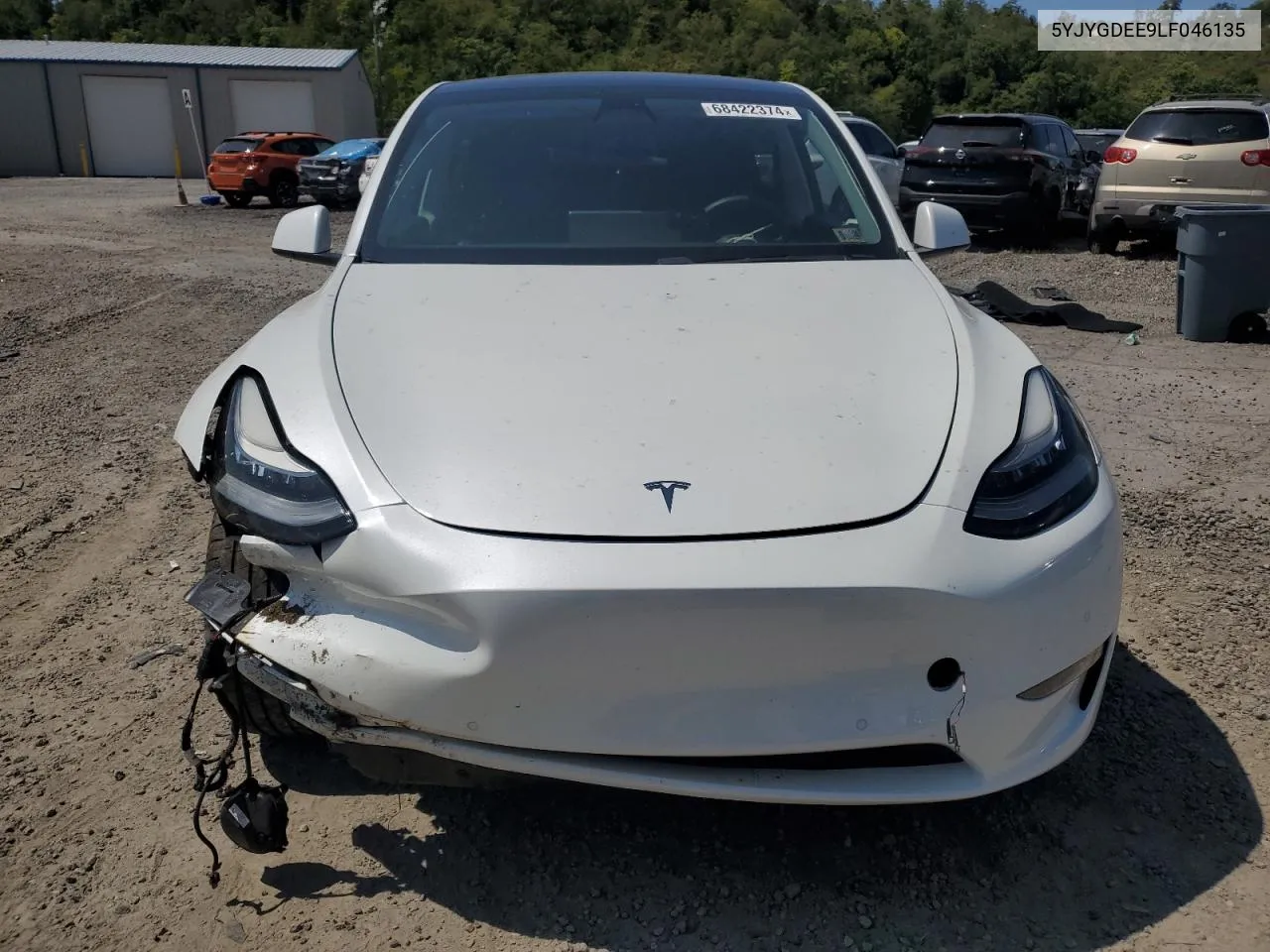 2020 Tesla Model Y VIN: 5YJYGDEE9LF046135 Lot: 68422374