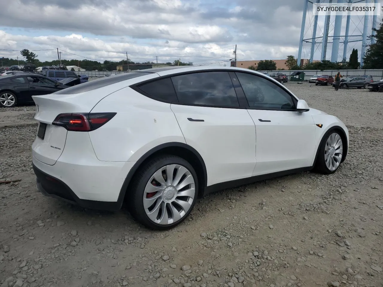 2020 Tesla Model Y VIN: 5YJYGDEE4LF035317 Lot: 69289614