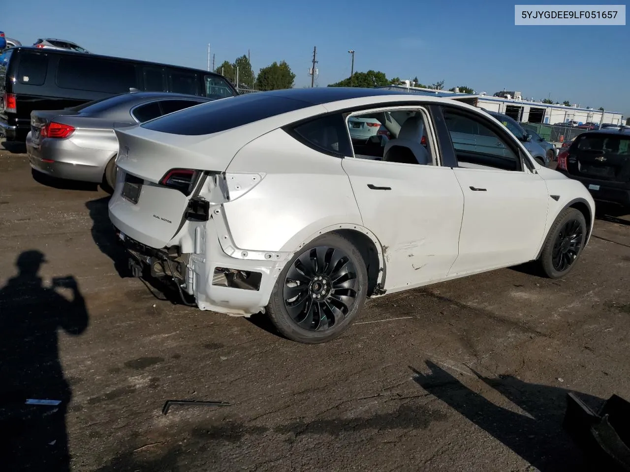 2020 Tesla Model Y VIN: 5YJYGDEE9LF051657 Lot: 69597254