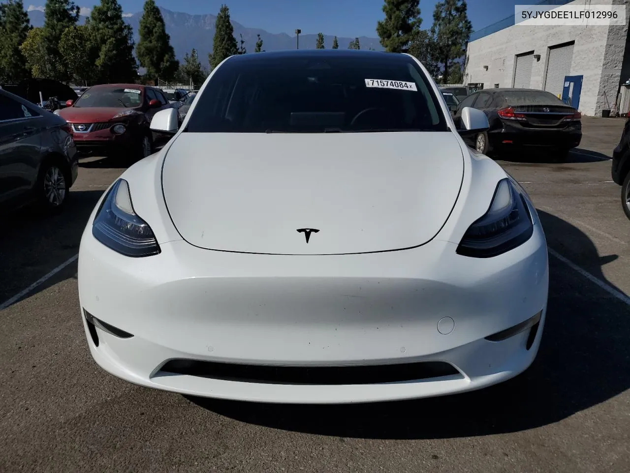 2020 Tesla Model Y VIN: 5YJYGDEE1LF012996 Lot: 71574084