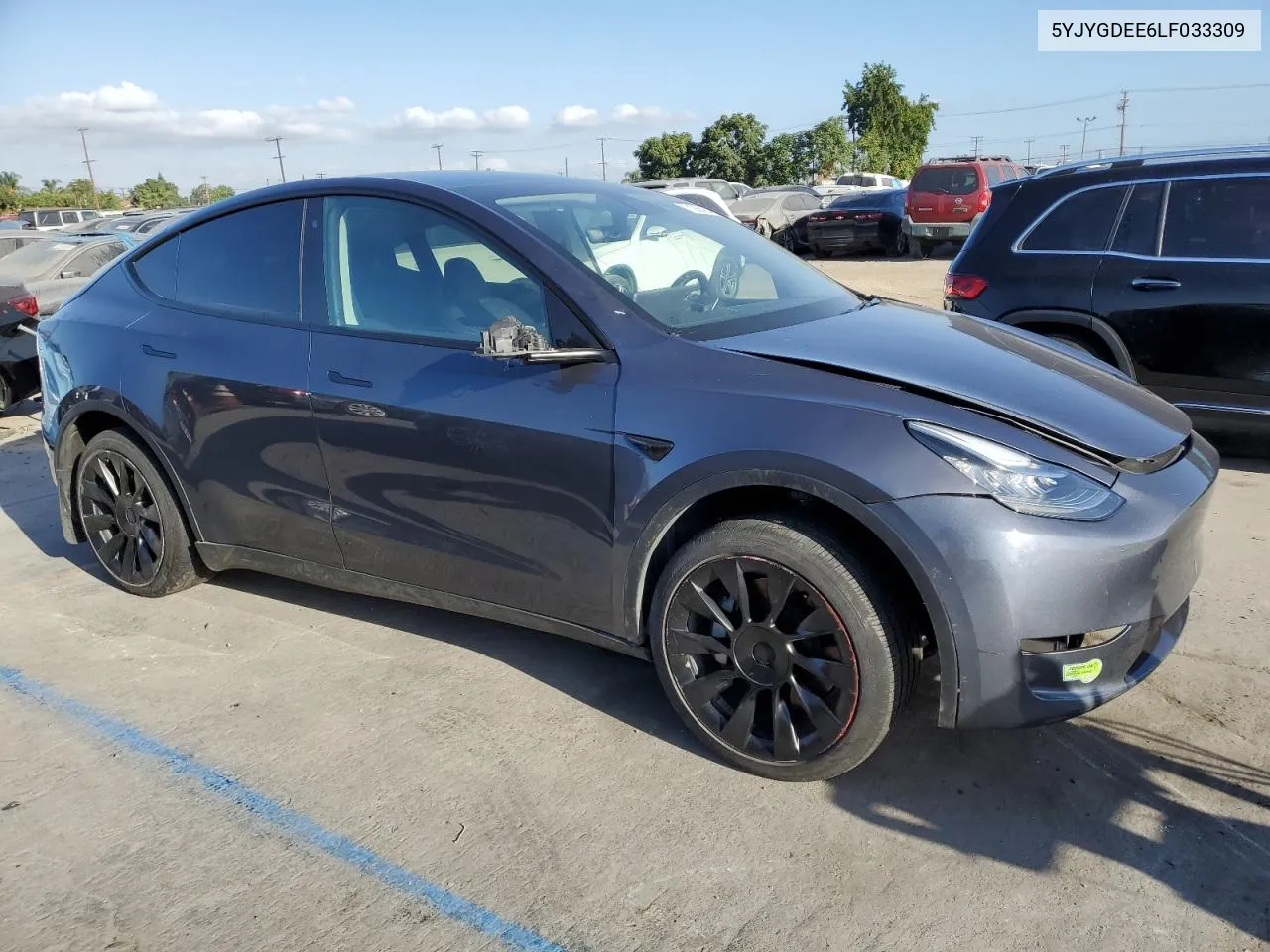 2020 Tesla Model Y VIN: 5YJYGDEE6LF033309 Lot: 71988984