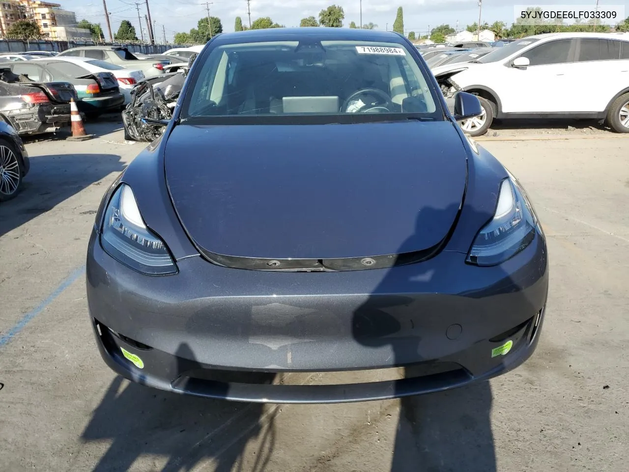 2020 Tesla Model Y VIN: 5YJYGDEE6LF033309 Lot: 71988984