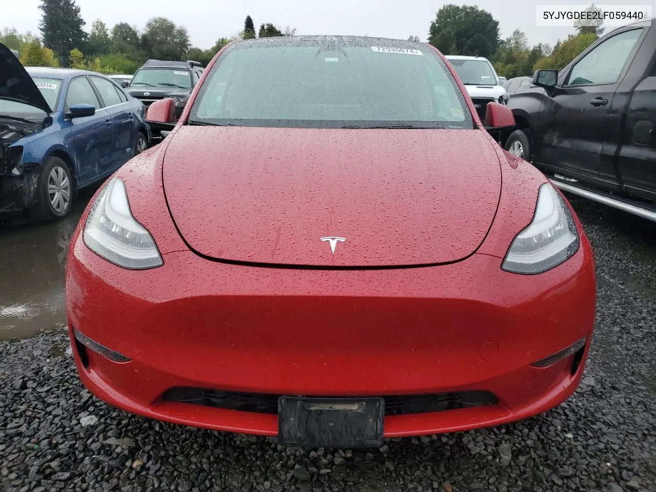 2020 Tesla Model Y VIN: 5YJYGDEE2LF059440 Lot: 72935674