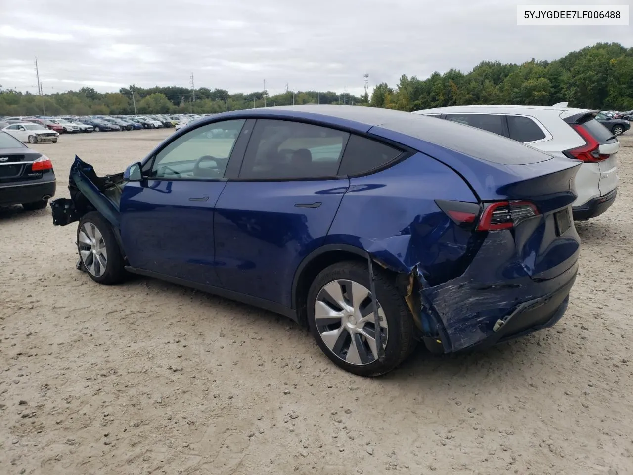 2020 Tesla Model Y VIN: 5YJYGDEE7LF006488 Lot: 73006654