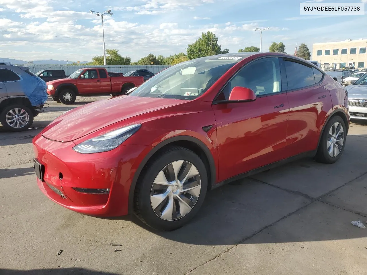 2020 Tesla Model Y VIN: 5YJYGDEE6LF057738 Lot: 73350764