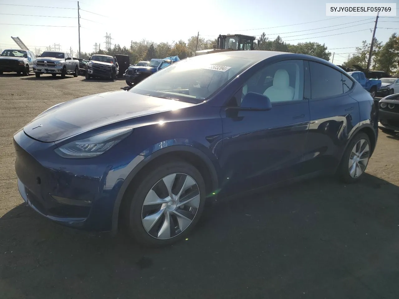 2020 Tesla Model Y VIN: 5YJYGDEE5LF059769 Lot: 73503204