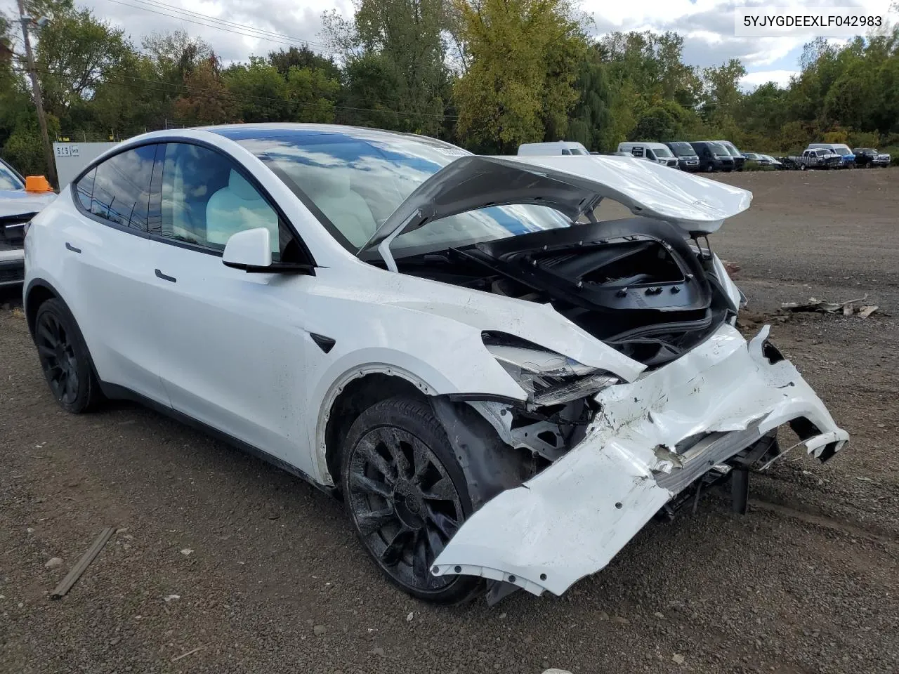 2020 Tesla Model Y VIN: 5YJYGDEEXLF042983 Lot: 73858004